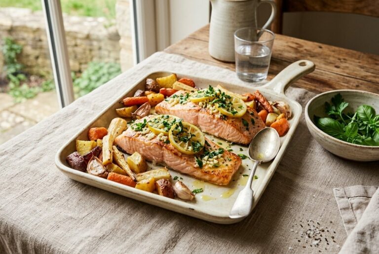 Lemon Garlic Baked Salmon